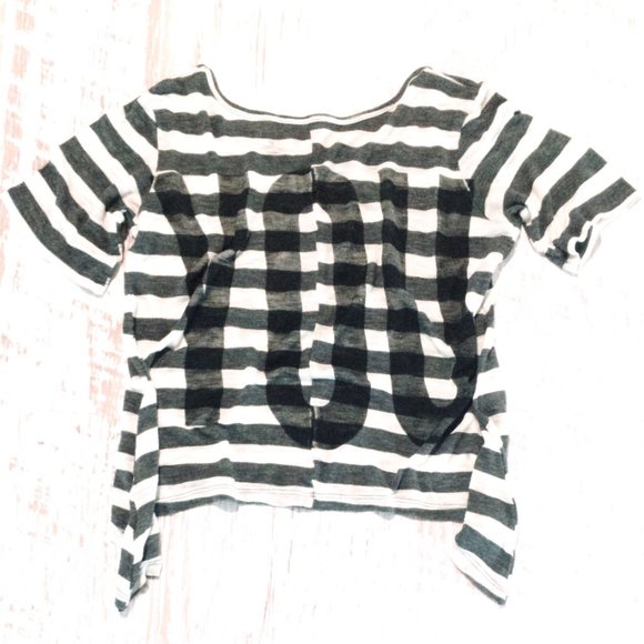 Pre-🖤 Stranded Striped Burnout Tee - Picture 2 of 4